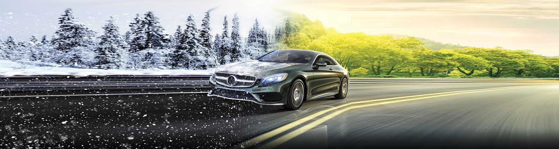 Mercedes på vägen mellan vinter och sommar